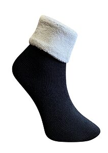 Ponožky s ovčí vlnou Matex 838 Helena Merino černo-bílá