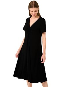 Jednoduché letní šaty s plisé Vamp 22510 black