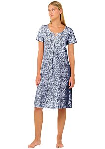 Bavlněná letní noční košile Vamp 22224 blue peony