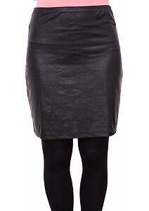 Černá koženková sukně Sabatti