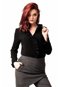 Elegatní dámská košile Fashion Mam 13-1 černá