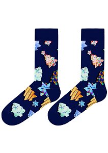 Dámské ponožky s obrázky John Frank WJFLSFUN-CH19 modré
