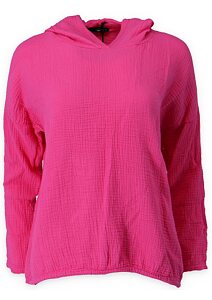Ležérní dámská mikina s kapucí 3722 fuchsia