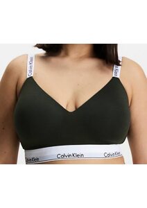 Calvin Klein Bralette QF7059E sportovní podprsenka field olive