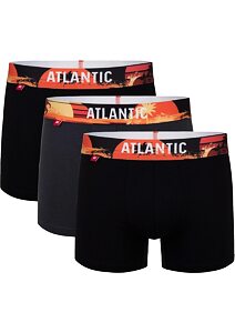 Boxerky pro muže Atlantic 3MH-164 3pack černá-grafit