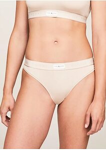 Dámská tanga Tommy Hilfiger bikini UW0UW04812 mocca