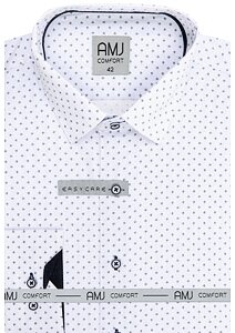 Elegantní pánská košile AMJ Comfort Slim Fit VDSBR 1244 bílo-navy