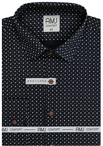 Pánská košile AMJ Comfort Slim Fit VDSB 1237 navy