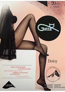 Dámské vzorované silonky Gatta Dotsy 01 černé