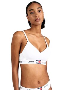 Sportovní podprsenka Tommy Hilfiger Bralette UW0UW004673 bílá