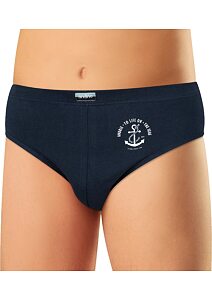 Pánské slipy bavlna/lycra Andrie PS 3576 navy