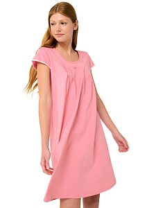 Bavlněná letní noční košile s volánky Vamp 22261 pink sea