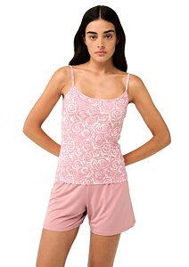 Dámská košilka Vamp s okvětními lístky růží 22814 pink blush