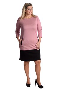 Dámské šaty s 3/4 rukávem Tolmea 825 starorůžové