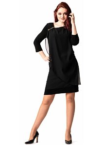 Noblesní dámské šaty Fashion Mam 007 černé