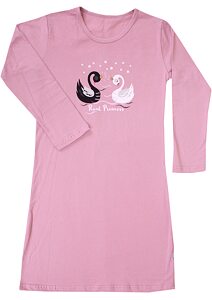 Kouzelná dívčí noční košile Cornette Young Swan st.růžová