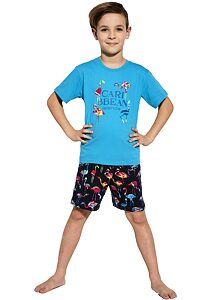 Krátké pyžamo pro kluky Cornette Young Caribbean tyrkys