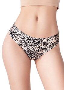 Dámské brazilky s barevným tiskem Meméme Lace total