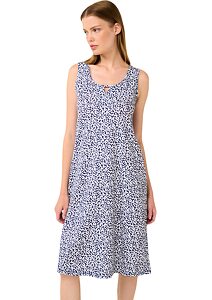 Bavlněná letní noční košile Vamp bez rukávů 22225 blue peony