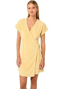 Dámský froté letní župan Vamp 22533 yellow banan