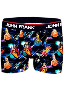 Boxerky pro muže s barevným potiskem John Frank 342 space girl