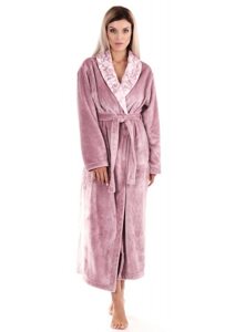 Dámský župan z flanel fleece Vestis Flora šál lila Uni