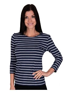 Dámské tričko s 3/4 rukávem Babell HTX0011 navy proužek