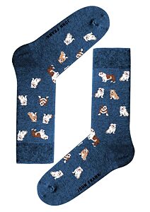 Pánské ponožky s obrázky John Frank JFLSFUN128 jeans