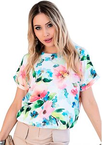 Květovaná halenka M. Hajdan 1178 květy multicolor