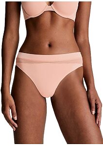 Dámská tanga Calvin Klein QF6047E tm.pudr