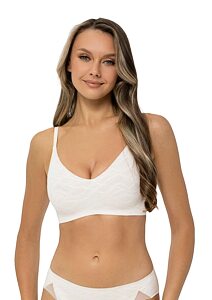 Dámská braletka bez kostice Lacy Skin Marc&André S25-1054 krémová