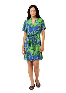Popelínové letní šaty Vamp s knoflíky 22422 green jolly