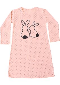 Dívčí košilka na spaní Cornette Rabbits meruňková