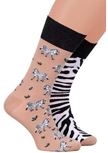 Pánské vzorované ponožky More 58079 zebra