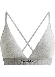 Calvin Klein Bralette Embossed Icon QF6990E šedý melír