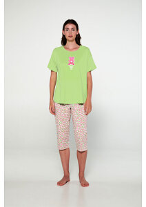 Bavlněné dámské pyžamo Vamp s krátkými rukávy 20255
