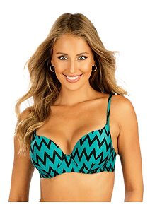 Dámská plavková push-up podprsenka Litex 6F036 smaragd