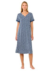 Letní noční košile s knoflíkovou légou Vamp 22055 blue raf