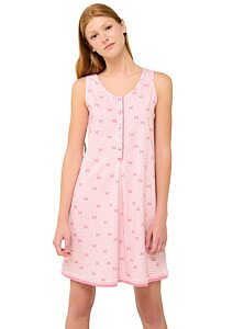Bavlněná letní těhotenská a kojící noční košile Vamp 22264 pink sea