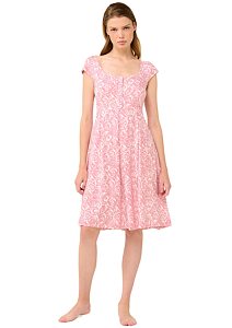 Letní noční košile Vamp s knoflíkovou légou 22006 pink blush