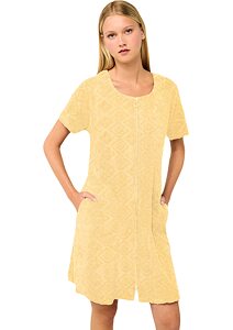 Obyčejné plážové šaty Vamp Frottee se zipem 22534 yellow banan