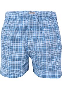 Pánské bavlněné trenky s jemným vzorem kostky Andrie PS 5886 jeans