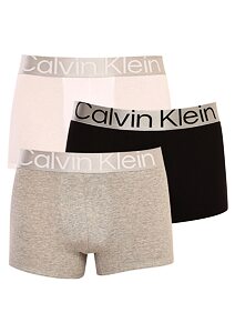 Boxerky Calvin Klein 3 pack Reconsidered Steel NB3130A MPI