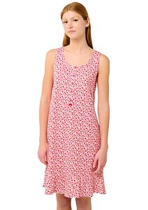 Bavlněná letní noční košile s knoflíkovou légou Vamp 22280 pink blossom