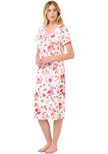 Letní noční košile Vamp s potiskem 22063 rose taupe