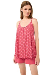 Dámské puntíkované pyžamo Vamp 22076 rose taupe