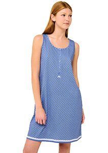 Dámská noční košile Vamp bez rukávů 22213 blue iris