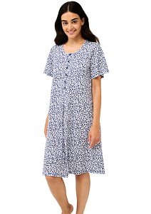 Bavlněná kojící a těhotenská noční košile Vamp 22222 blue peony