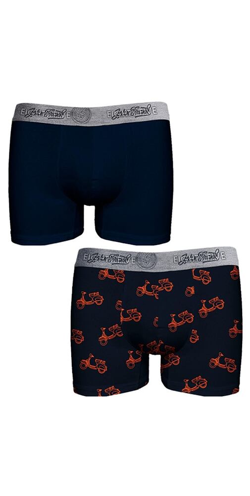 Pánské boxerky John Frank JF2BEF25 duo pack navy