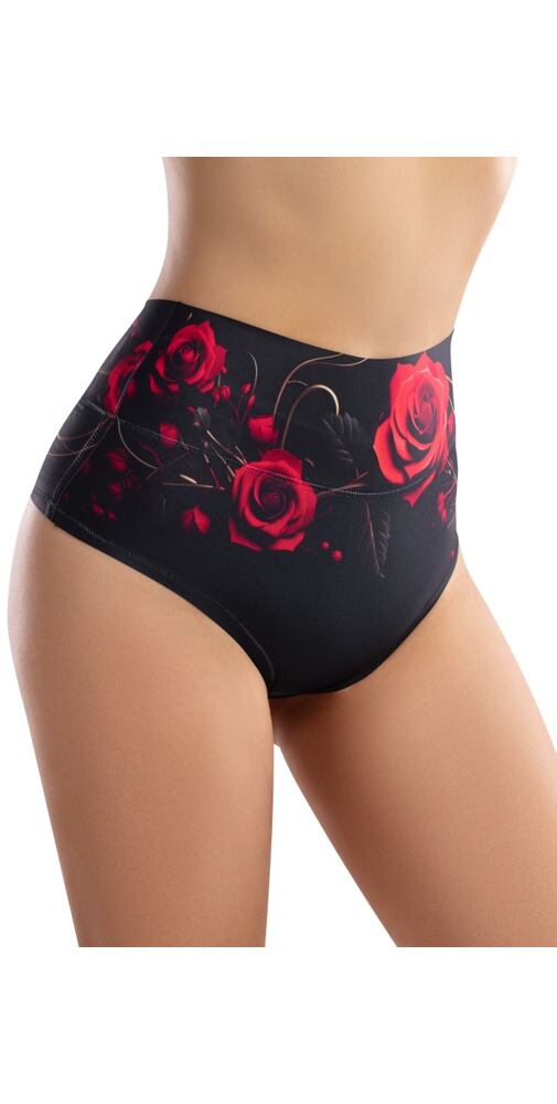 Vyšší dámské kalhotky Julimex HBriefs Red rose